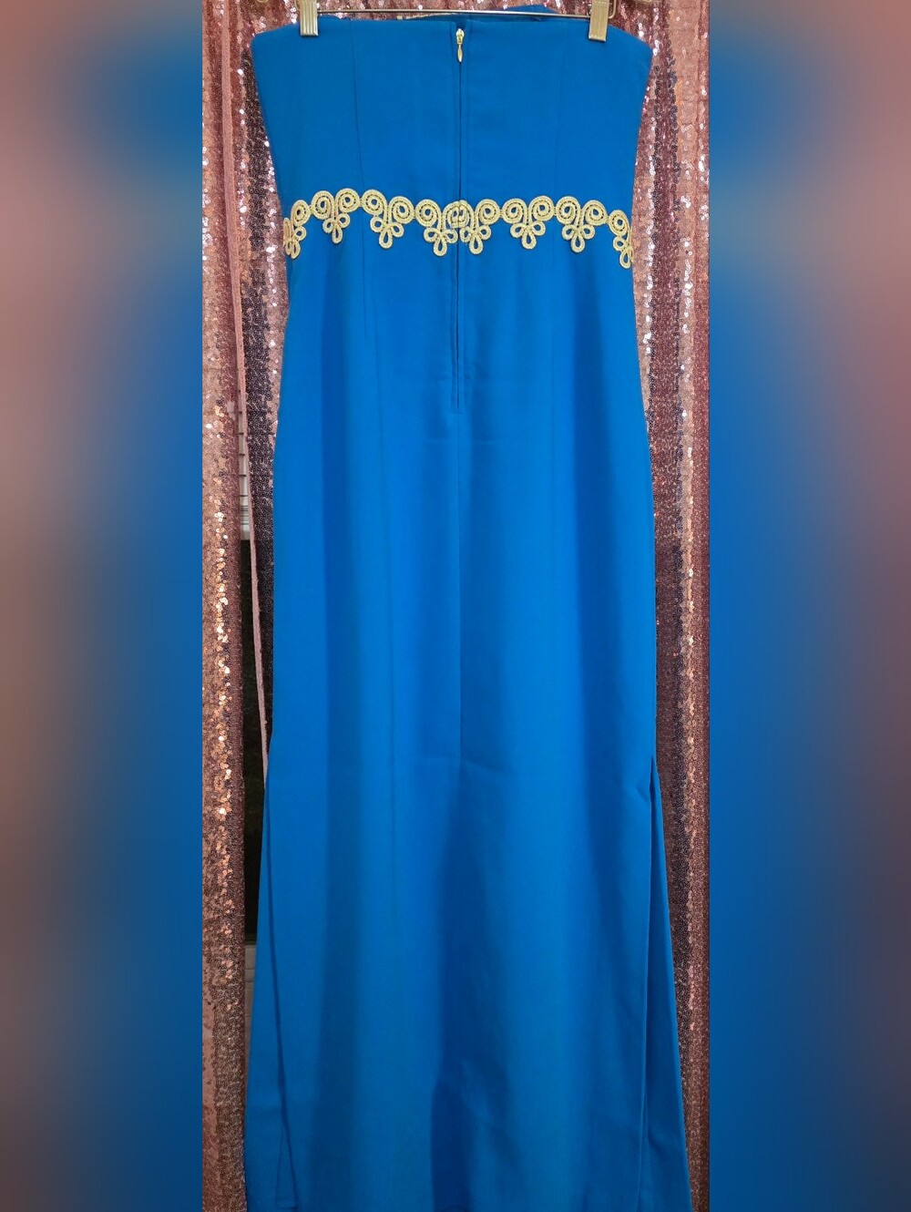 NWT Lilly Pulitzer Kristella Crepe Back Satin Strapless Lace Trim Maxi Dress 6 - Picture 8 of 11